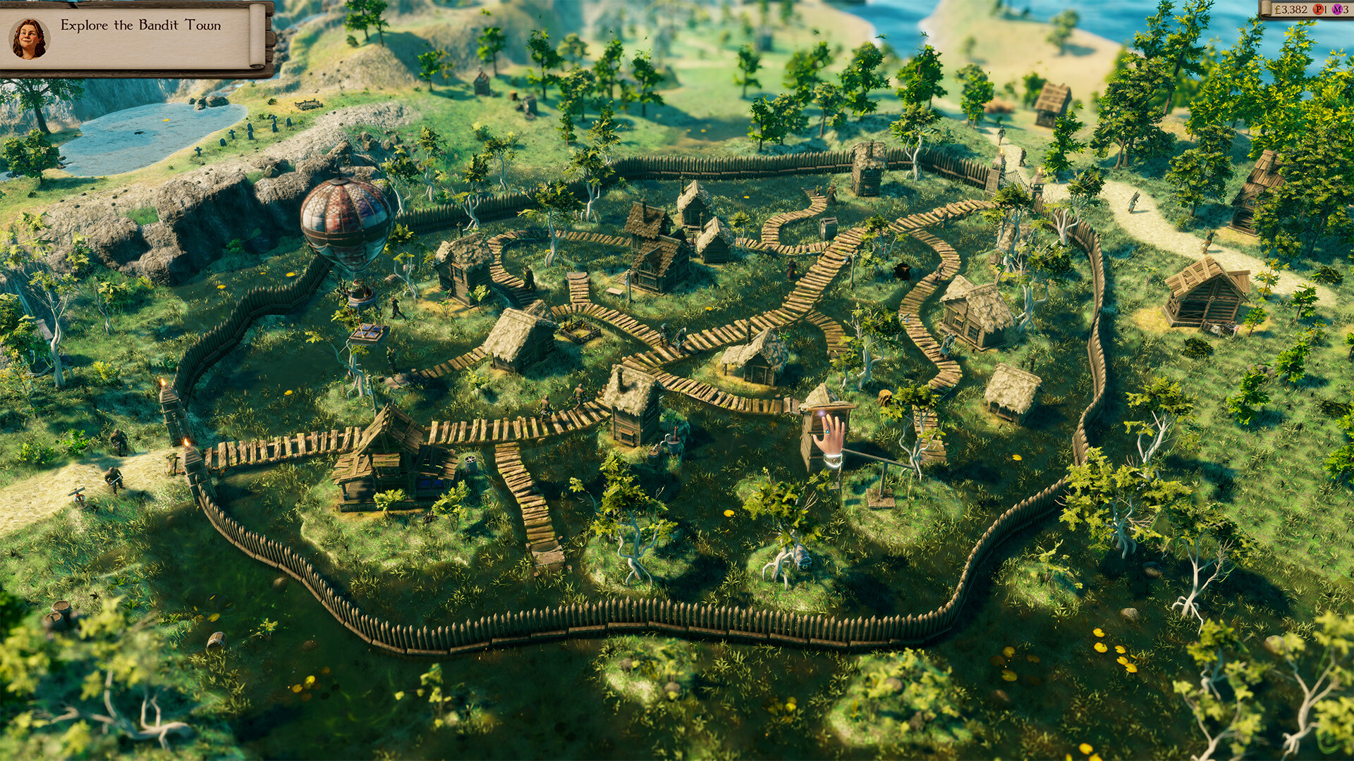 Masters of Albion - poblado bandido rodeado de empalizadas listo para explorar - Juegosrpg.com