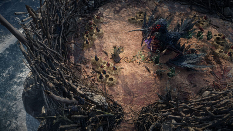 Path of Exile 2 criatura y nido