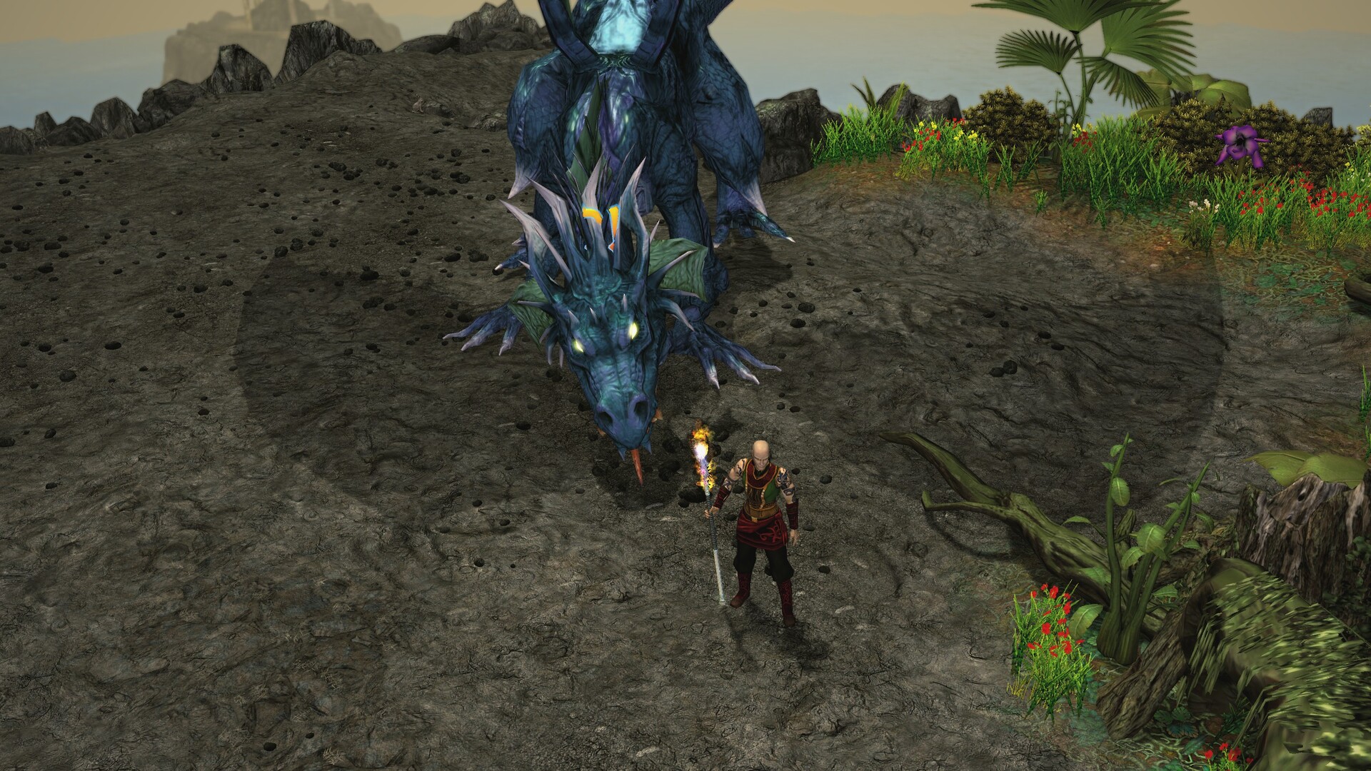 Sacred 2 Remaster - Combate contra un dragon gigante con el Mago Dragon - Juegosrpg.com