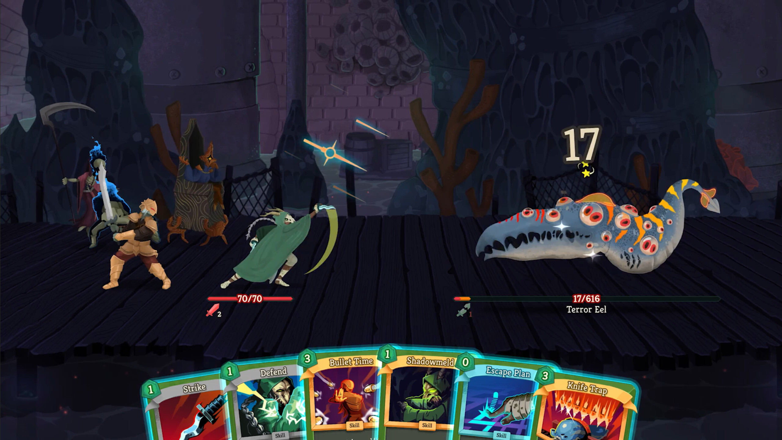 Slay the Spire 2 - Enfrentamiento cuerpo a cuerpo contra un enemigo de tipo dragón con cartas en juego - Juegosrpg.com