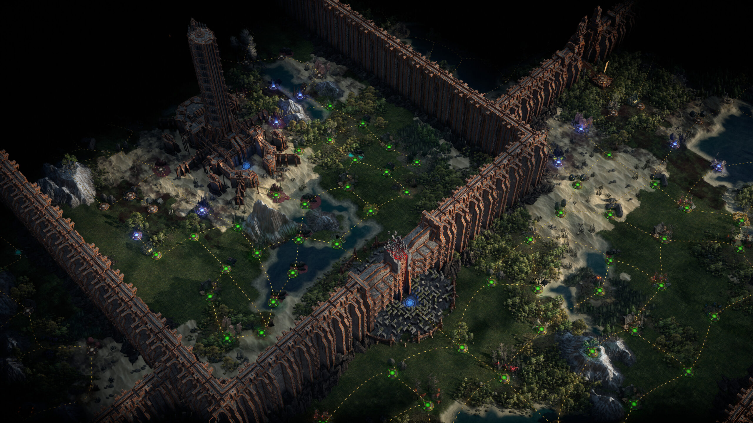 Path of Exile 2 - vista general del mapa con estructuras y zonas explorables - Juegosrpg.com