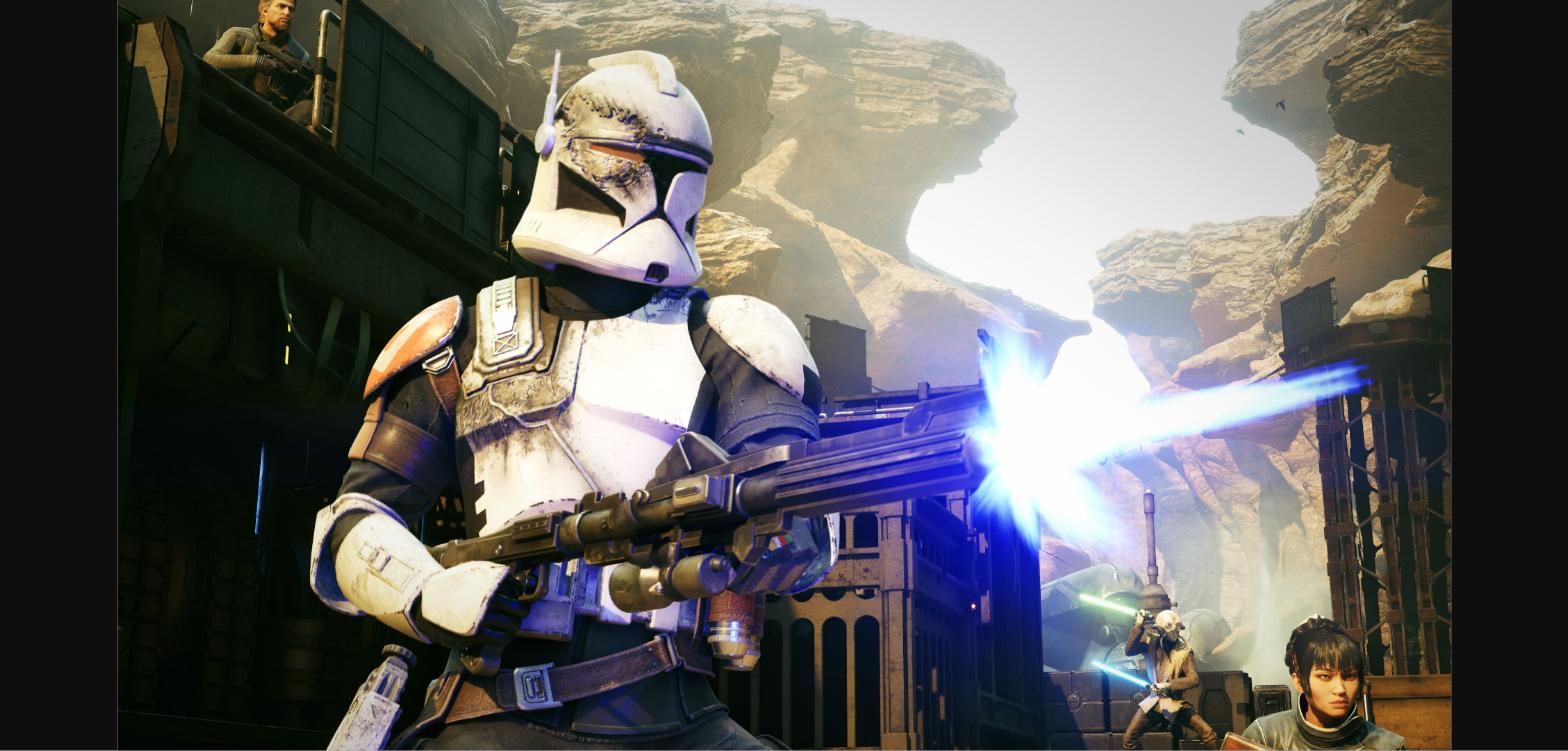 Star Wars Zero Company - Clon disparando su bláster en pleno combate por turnos - Juegosrpg.com