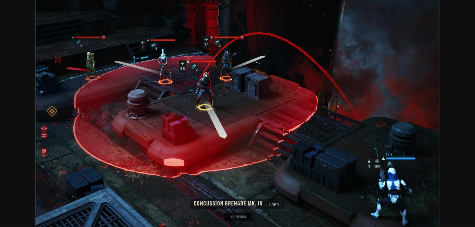 Star Wars Zero Company - Granada de conmoción impactando en una zona de área - Juegosrpg.com