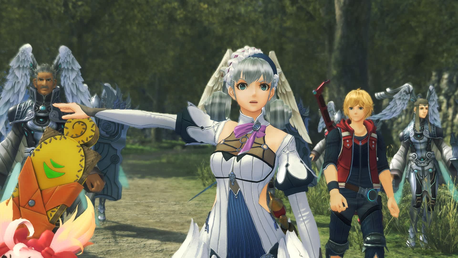 Xenoblade Chronicles Definitive Edition - Shulk y su grupo junto a Melia - Juegosrpg.com