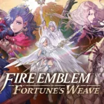 Fire Emblem: Fortune's Weave - Ilustración oficial con los cuatro héroes y el logotipo - Juegosrpg.com