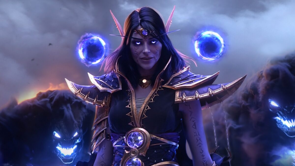 World of Warcraft Midnight - Xal'atath rodeada de orbes del Vacío en arte oficial - Juegosrpg.com