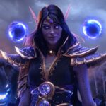 World of Warcraft Midnight - Xal'atath rodeada de orbes del Vacío en arte oficial - Juegosrpg.com