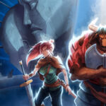 Dimraeth - arte oficial con el minotauro, la humana y el elfo protagonistas - Juegosrpg.com