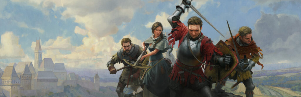 Kingdom Come Deliverance 2 - Henry y sus compañeros en el arte oficial del juego - Juegosrpg.com