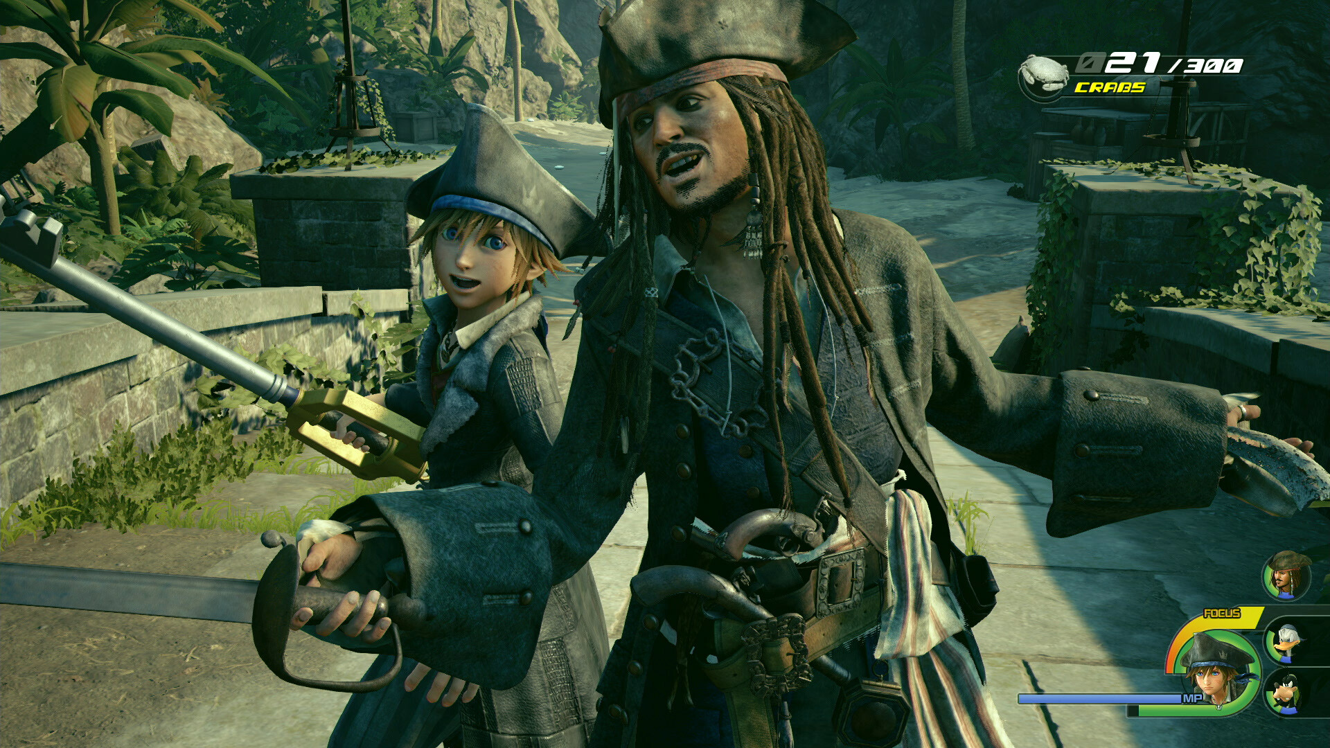 Kingdom Hearts - Sora y Jack Sparrow en el mundo de Piratas del Caribe de Kingdom Hearts III - Juegosrpg.com