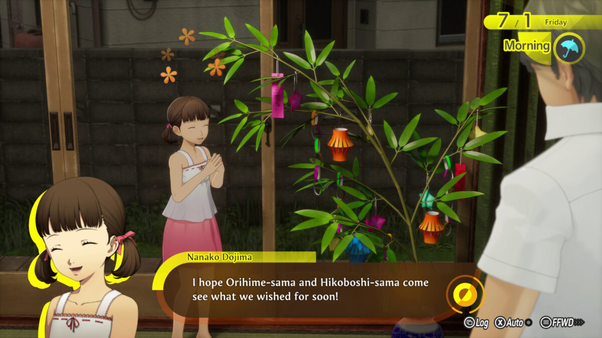 Persona 4 Revival - Nanako pidiendo un deseo en Tanabata - Juegosrpg.com