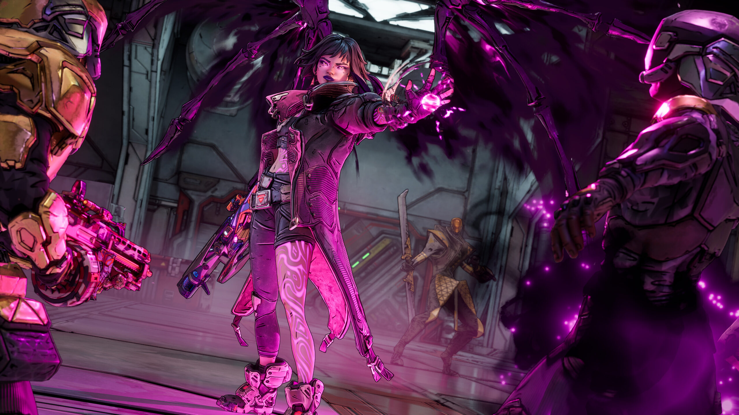 Borderlands 4 - Vex lanzando energía espectral en pleno combate - Juegosrpg.com