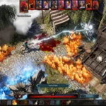 Divinity Original Sin 2 - combate táctico con fuego y electricidad en un grupo de cuatro - Juegosrpg.com