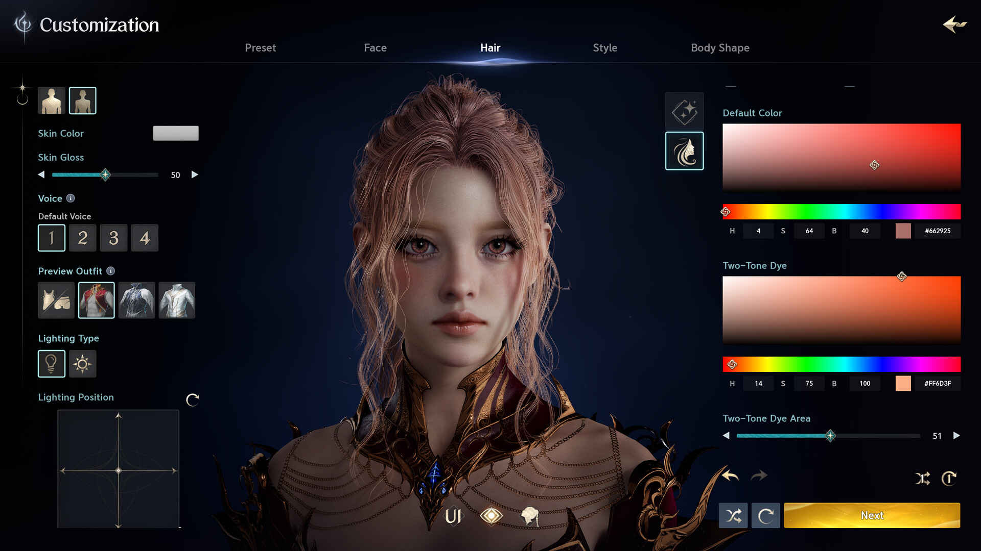 AION 2 - Pantalla de creacion y personalizacion del personaje - Juegosrpg.com