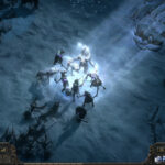 Path of Exile 2 - escena de combate con efectos de hielo y escarcha - Juegosrpg.com