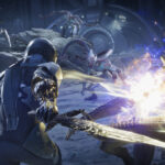 Exodus - personaje con espada en pleno combate contra criaturas alienígenas - Juegosrpg.com