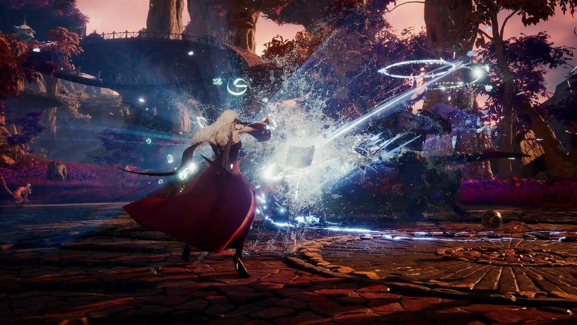 AION 2 - Personaje lanzando un hechizo de hielo contra un enemigo - Juegosrpg.com