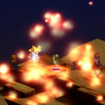 Final Fantasy Tactics The Ivalice Chronicles - explosión de fuego en un combate táctico con el grupo de Ramza - Juegosrpg.com