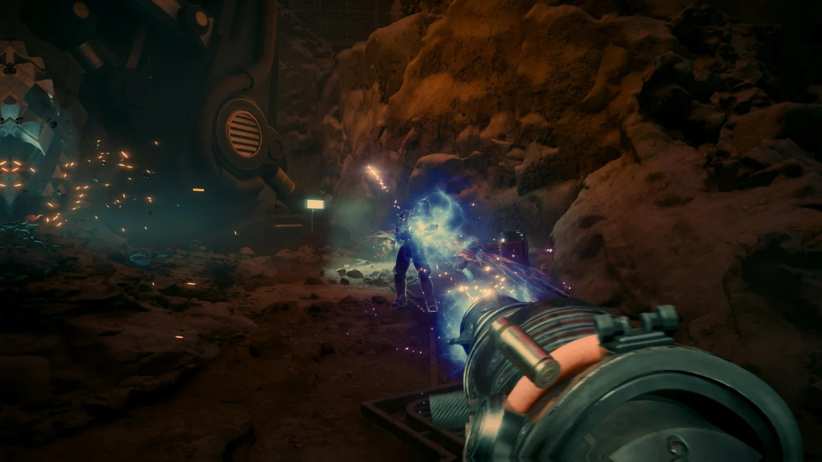 The Outer Worlds 2 - combate en primera persona dentro de una cueva de Arcadia - Juegosrpg.com