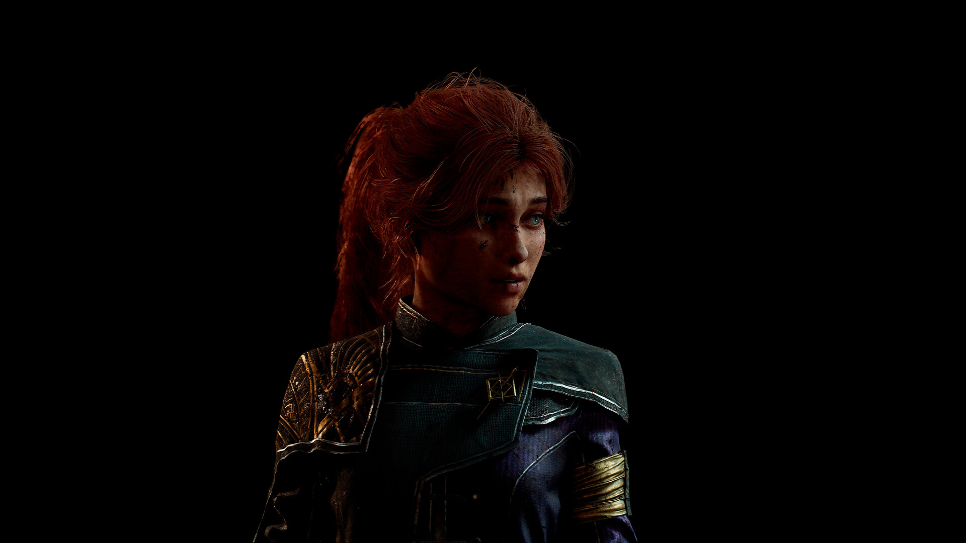 Clair Obscur: Expedition 33 - retrato de Maelle con su pelo pelirrojo - Juegosrpg.com