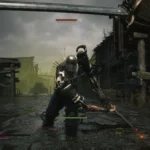 Valor Mortis - soldado con armadura de la Guardia Eterna en posición de combate frente al sable de William - Juegosrpg.com