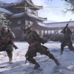 Assassin's Creed Shadows - Yasuke combatiendo contra samuráis en un castillo nevado - Juegosrpg.com