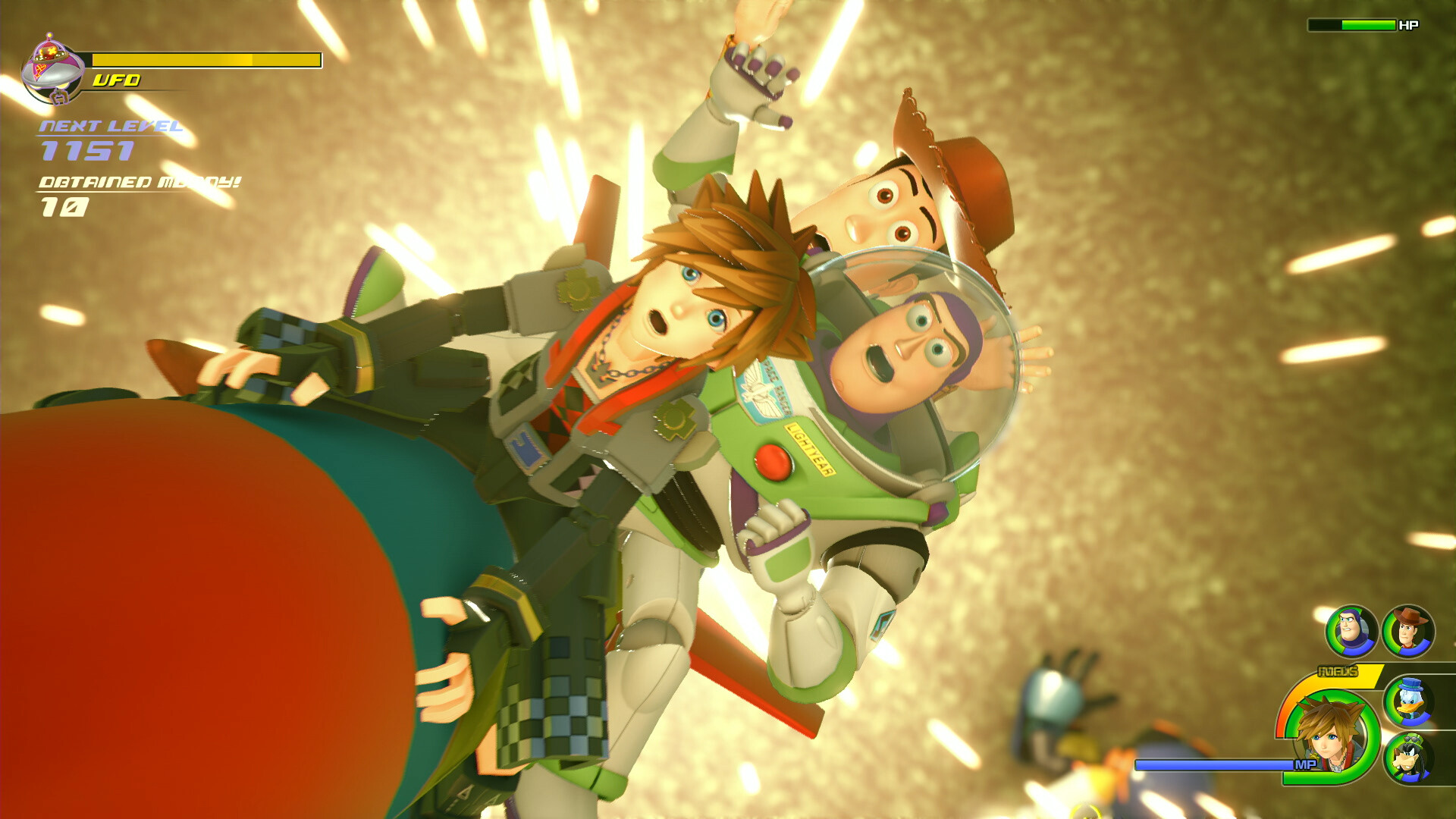 Kingdom Hearts - Sora con Woody y Buzz en el mundo de Toy Story de Kingdom Hearts III - Juegosrpg.com